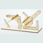Handgefertigtes Holz-Werkzeug-Geldgeschenk mit Bohrmaschine, Zange, Trennschleifer und Winkel, ohne Geld