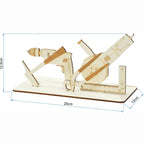 Holz-Werkzeug-Geldgeschenk mit Maßangaben: 25 cm breit, 12,5 cm hoch, 12 cm tief